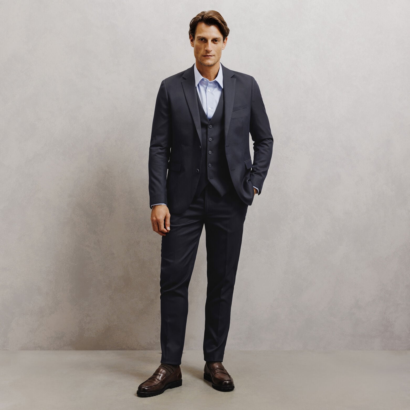 Slim fit kostuumvest  