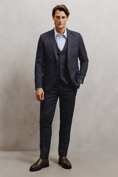 Slim fit kostuumvest 