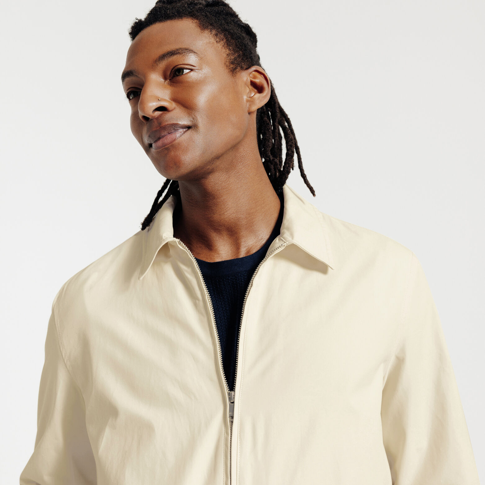 Blouson col chemise zipp&eacute;