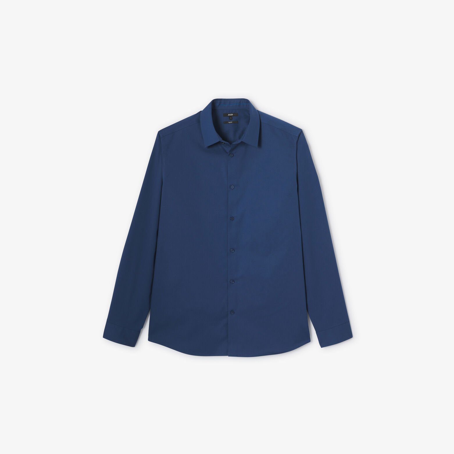 Strijkvrij regular fit hemd in katoen