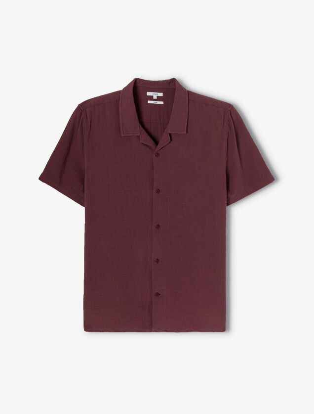 Chemisette en gaze de coton col requin