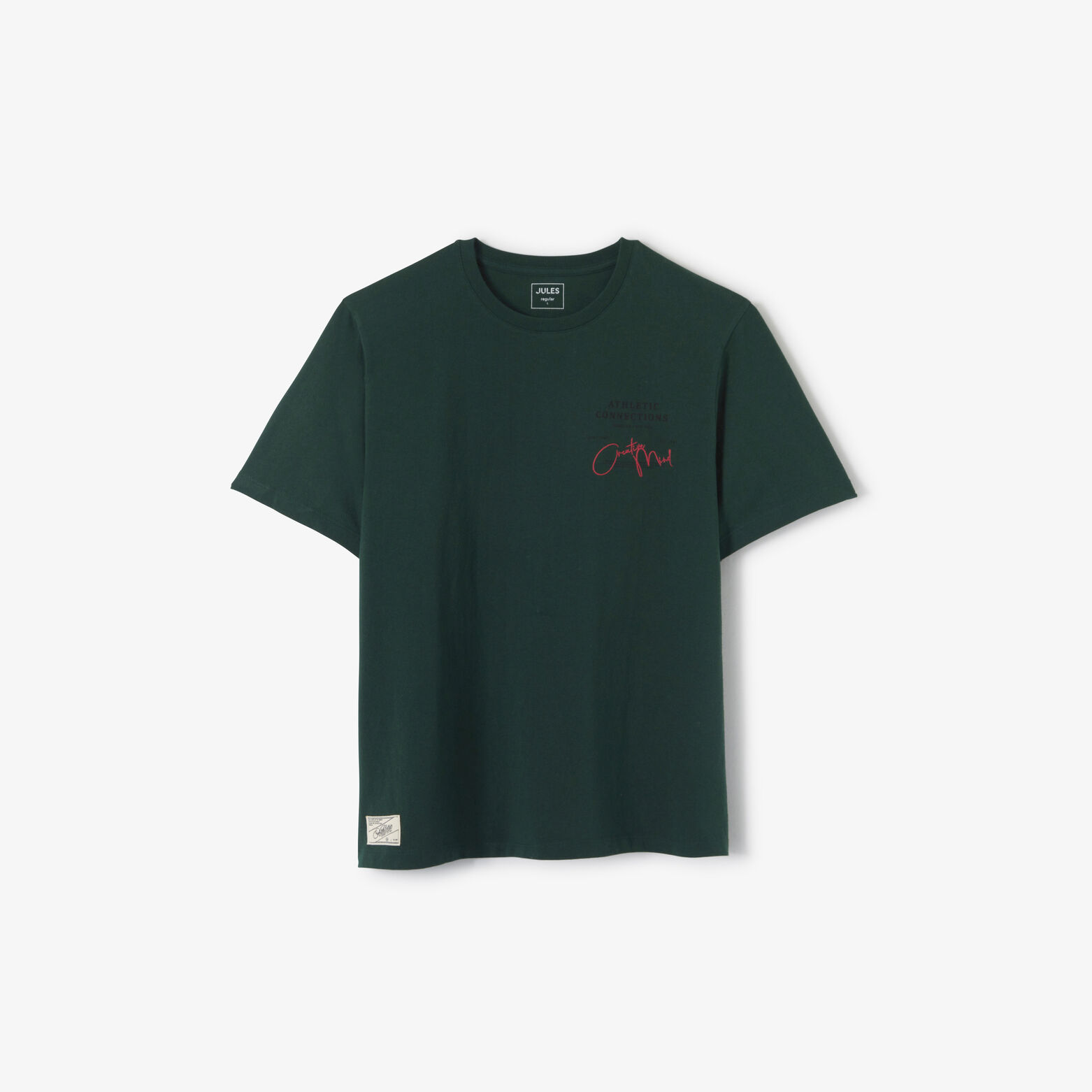 Tee shirt en coton broderie poitrine