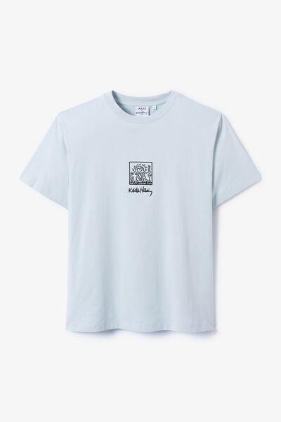Geborduurd T-shirt relax licentie Keith Haring