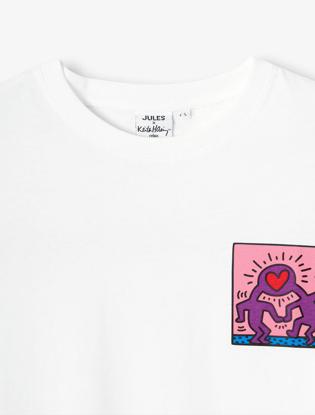 Tee shirt imprim&eacute; licence Keith Haring