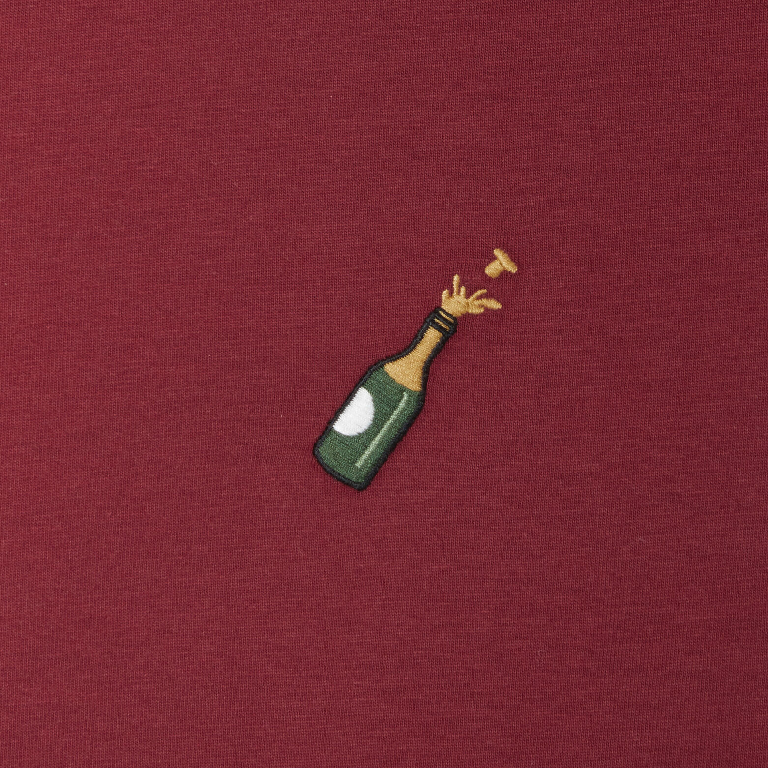 Tee shirt brodé poitrine en coton