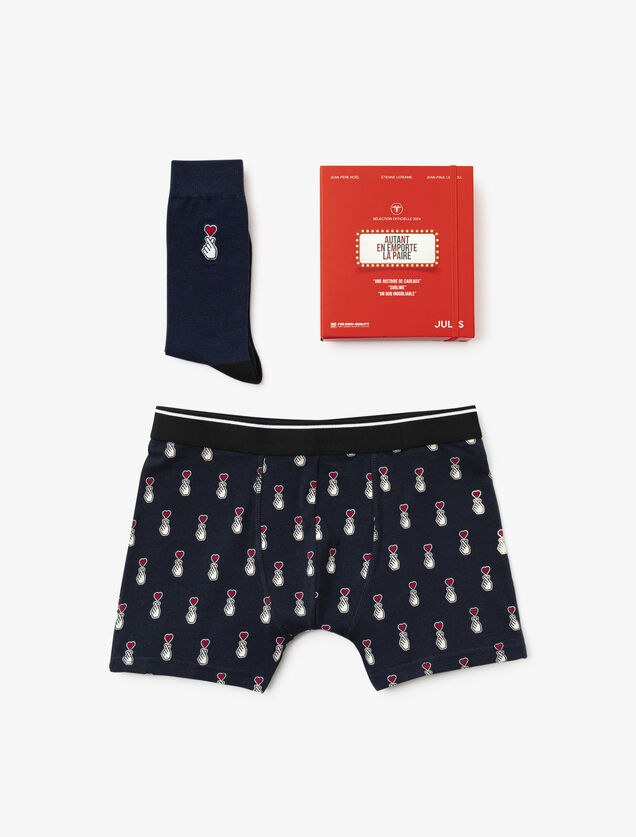Coffret boxer et chaussettes fantaisies