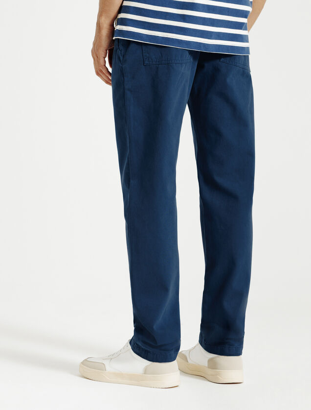 Straight fit broek met elastische taille