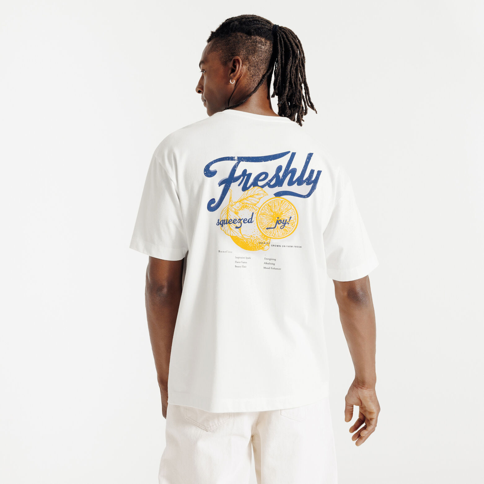 Tee shirt imprimé devant et dos citron