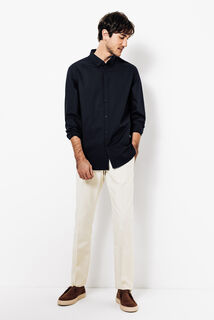 Chemise en coton col semi italien