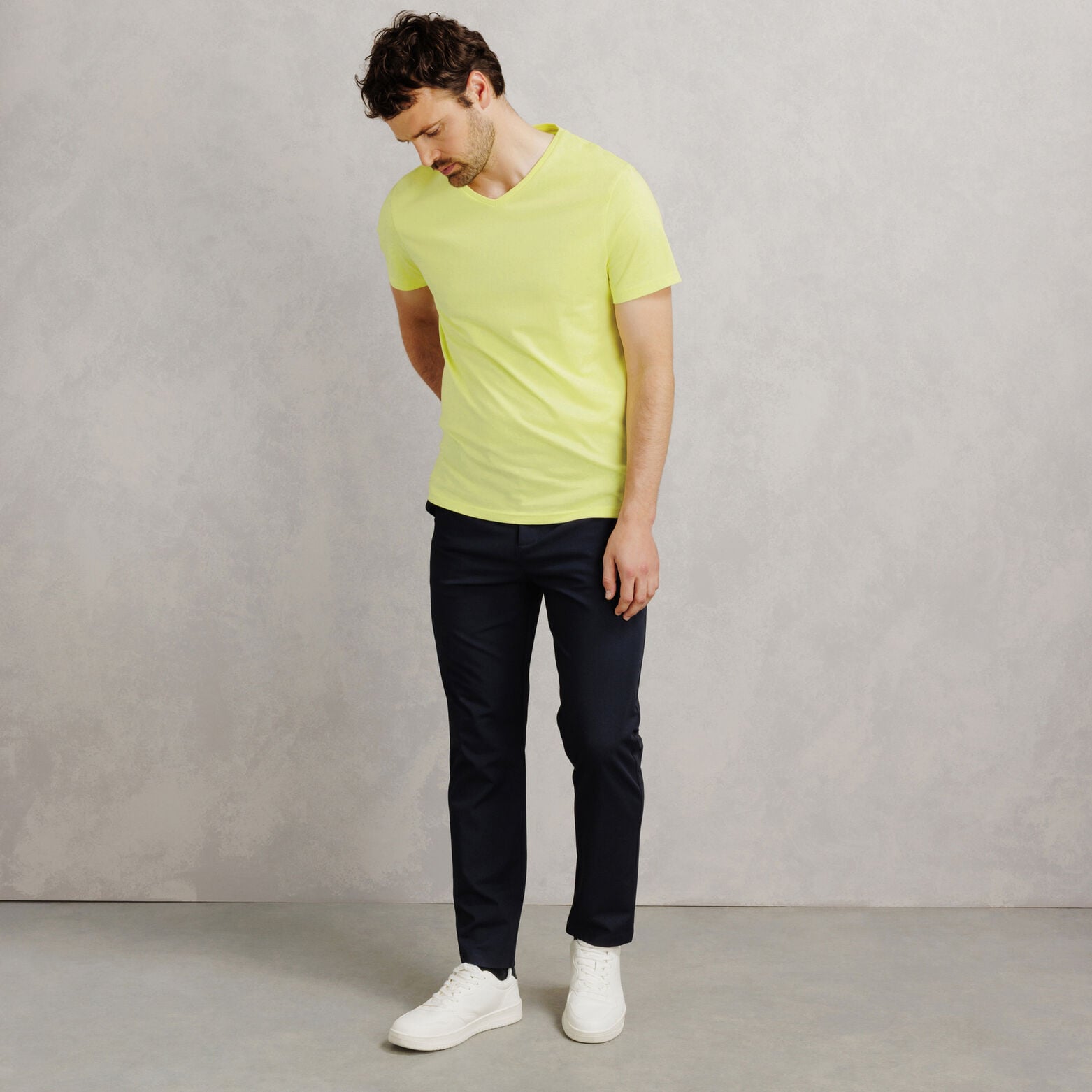 Tee shirt col V en coton
