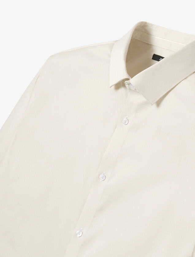 Chemise sans repassage en coton unie slim
