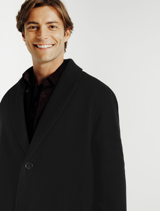 Manteau hiver long col tailleur