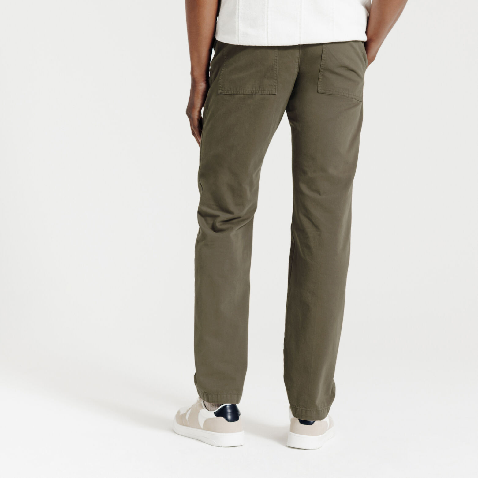 Pantalon straight taille &eacute;lastiqu&eacute;e