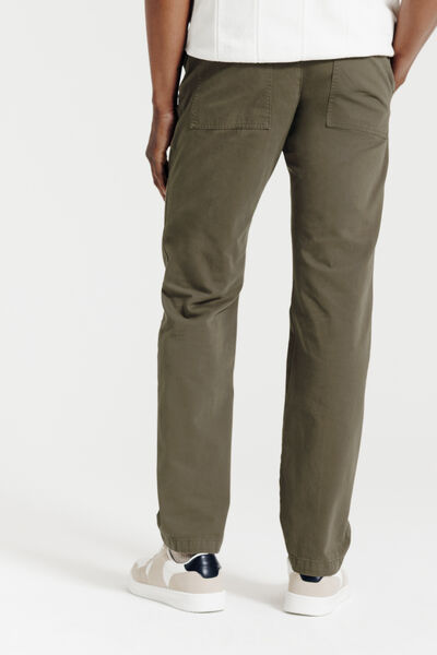 Pantalon straight taille &eacute;lastiqu&eacute;e