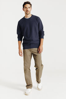 Pull col rond jeux de points fantaisie