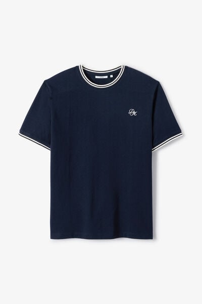 T-shirt in contrasterende fantasiestof