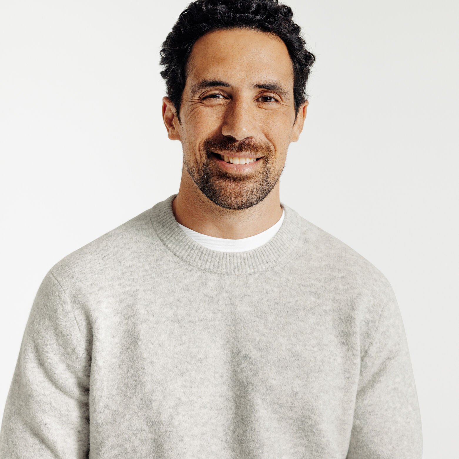 Pull col rond mousseux