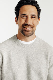 Pull col rond mousseux