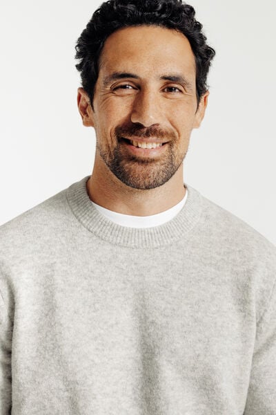 Pull col rond mousseux