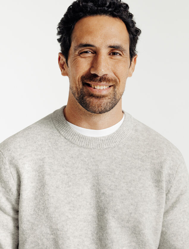 Pull col rond mousseux