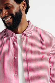 Chemise en coton ray&eacute;e color&eacute;e