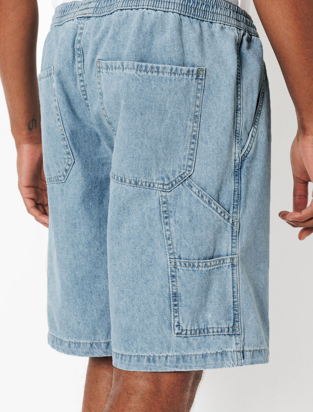 Short en jean détail charpentier