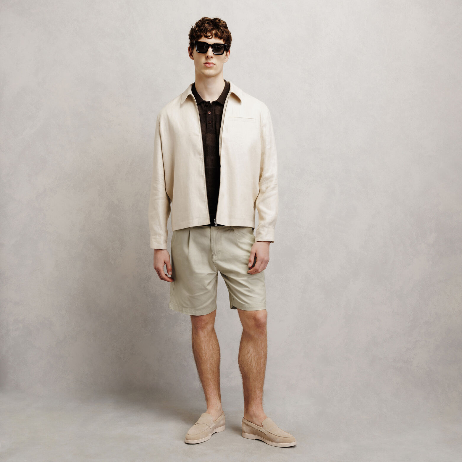 Bermuda en coton lin