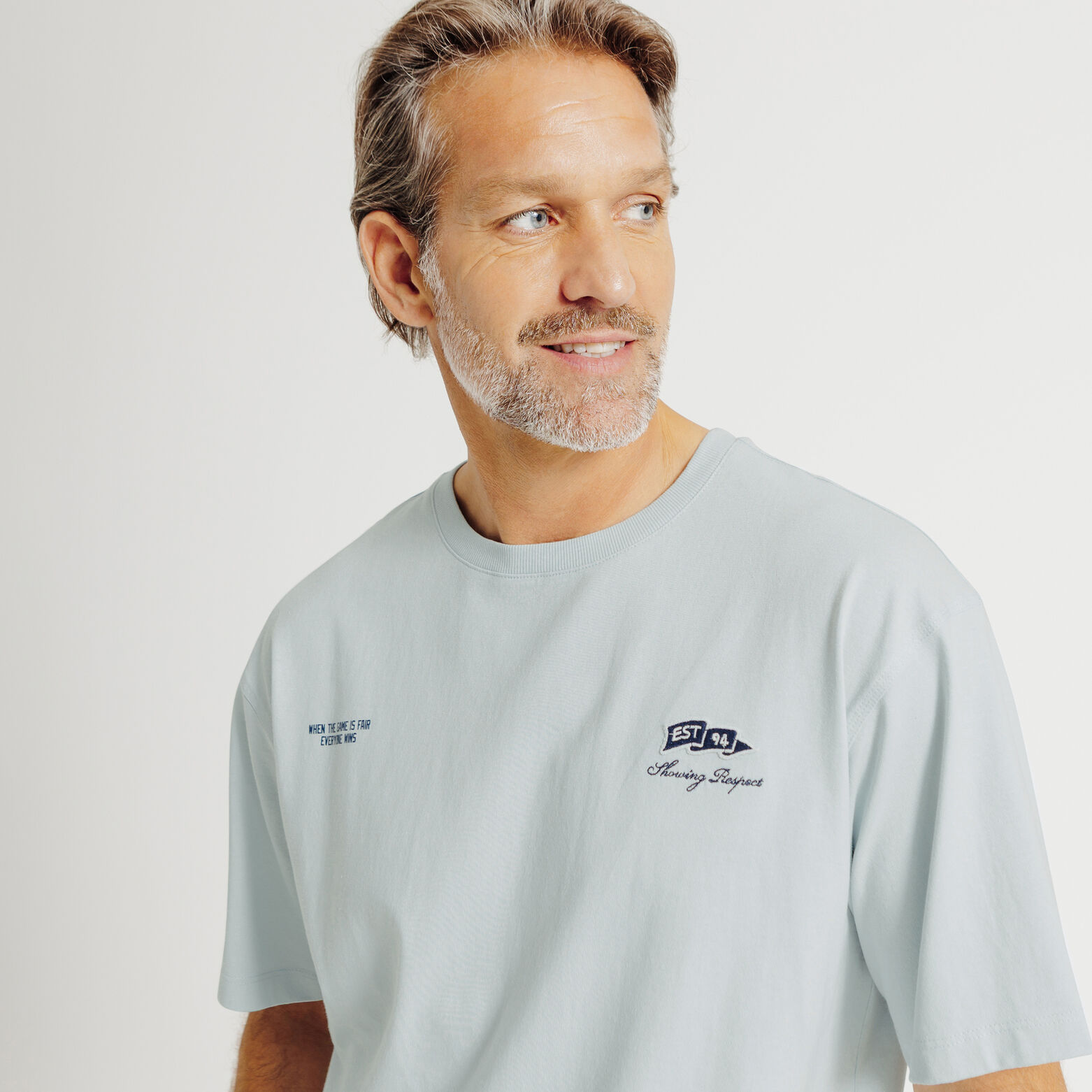 Tee shirt en coton brodé et imprimé devant