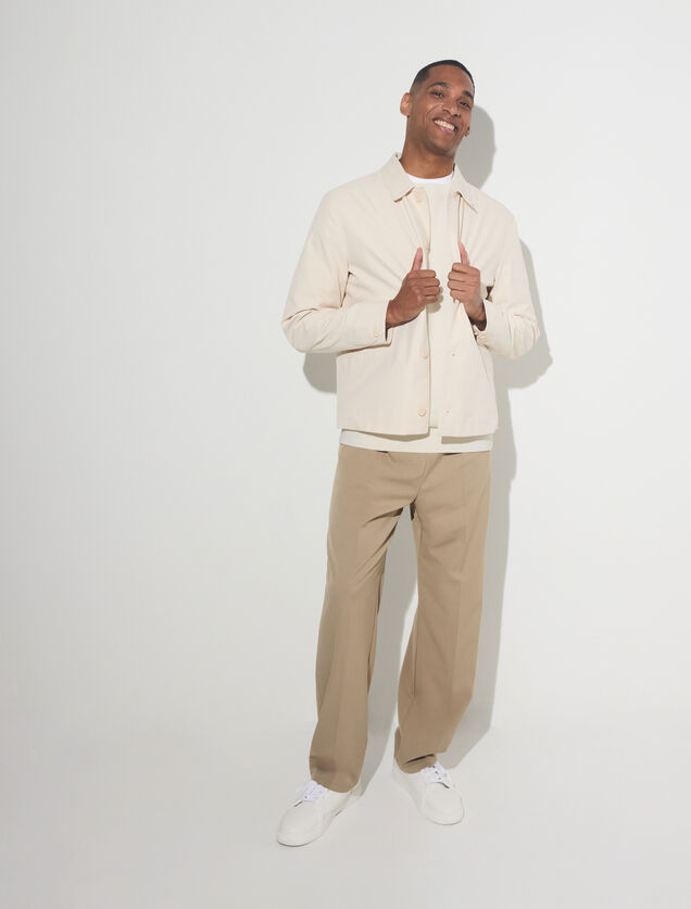 Pull col rond en cote