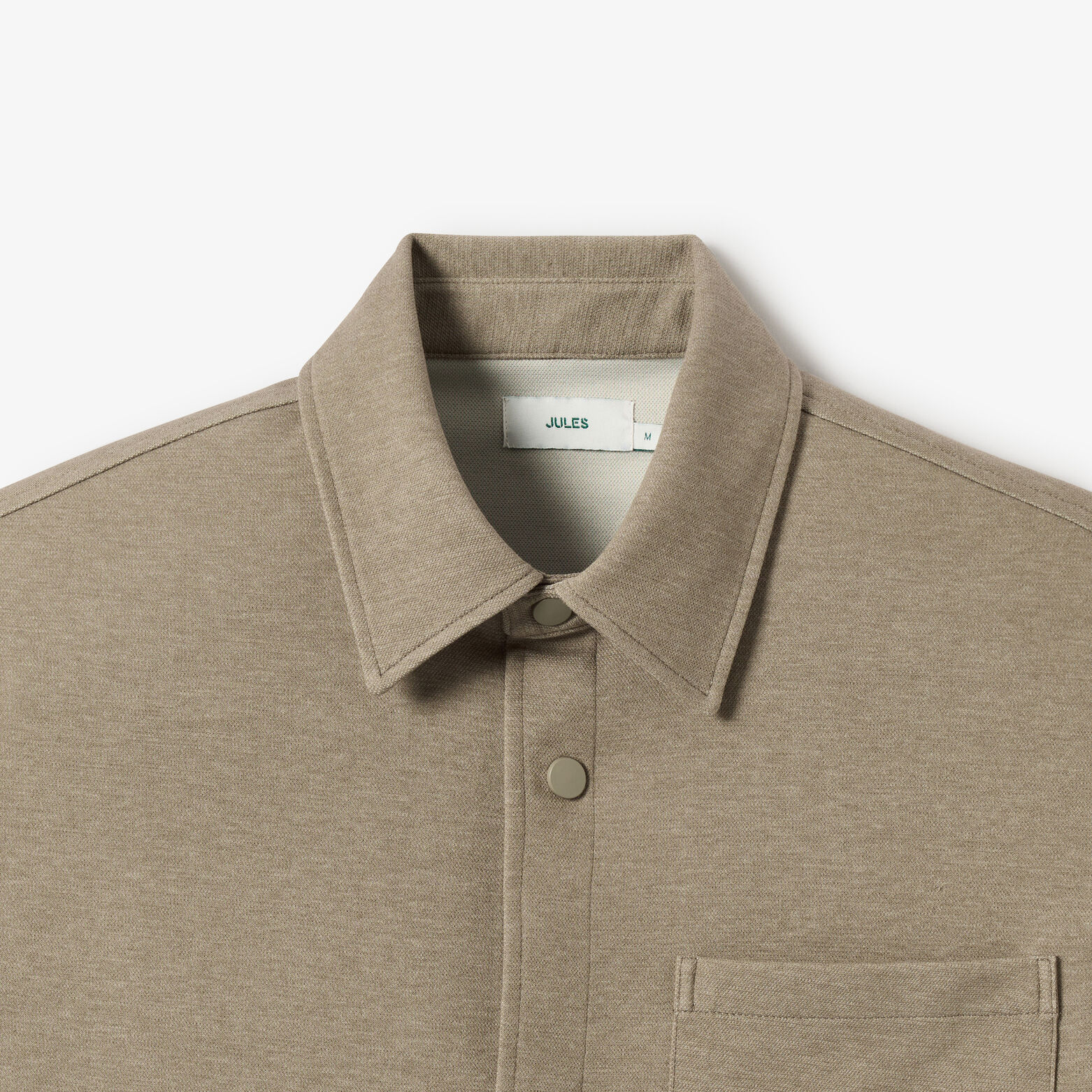 Surchemise en maille col fran&ccedil;ais