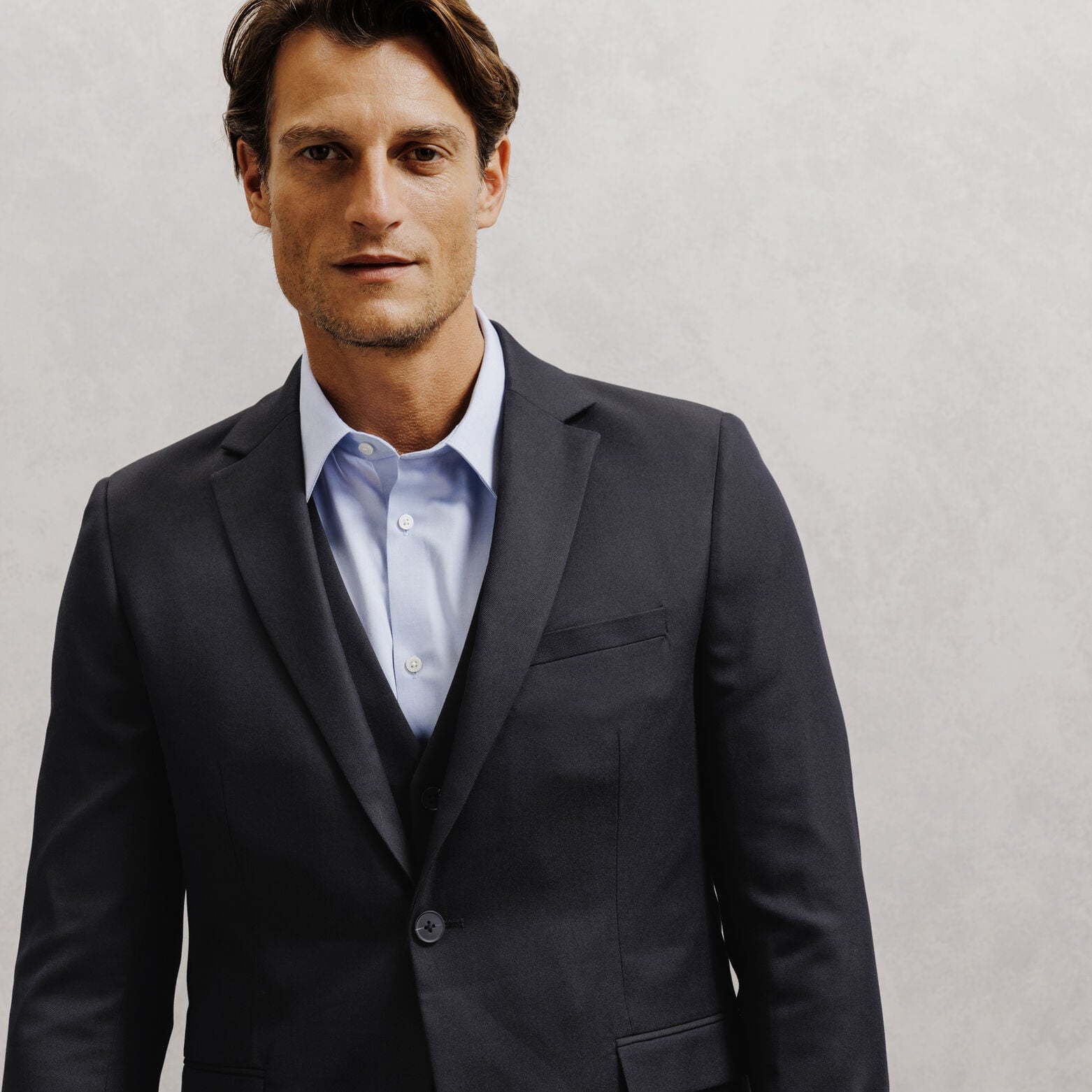 Slim fit kostuumvest  