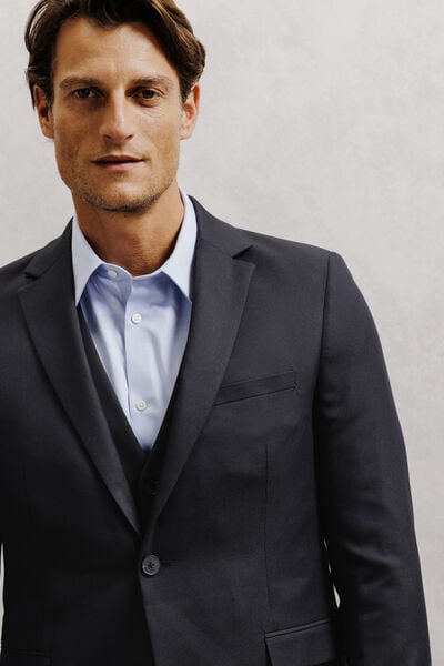 Slim fit kostuumvest 