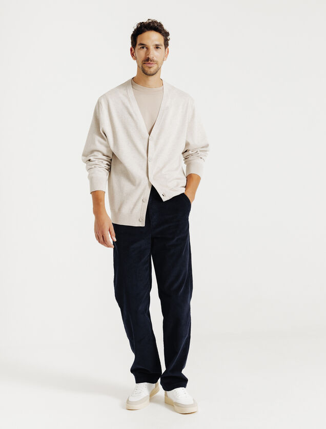 Loose fit chinobroek in fluweel