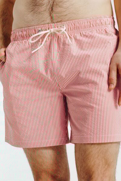 Gestreepte zwemshort in seersucker