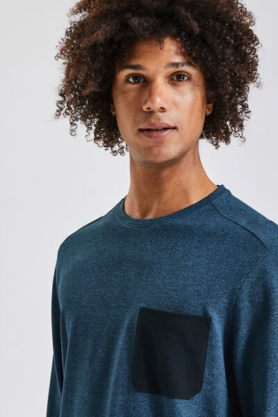 T-shirt gris rayé Jay à manches longues OAMC
