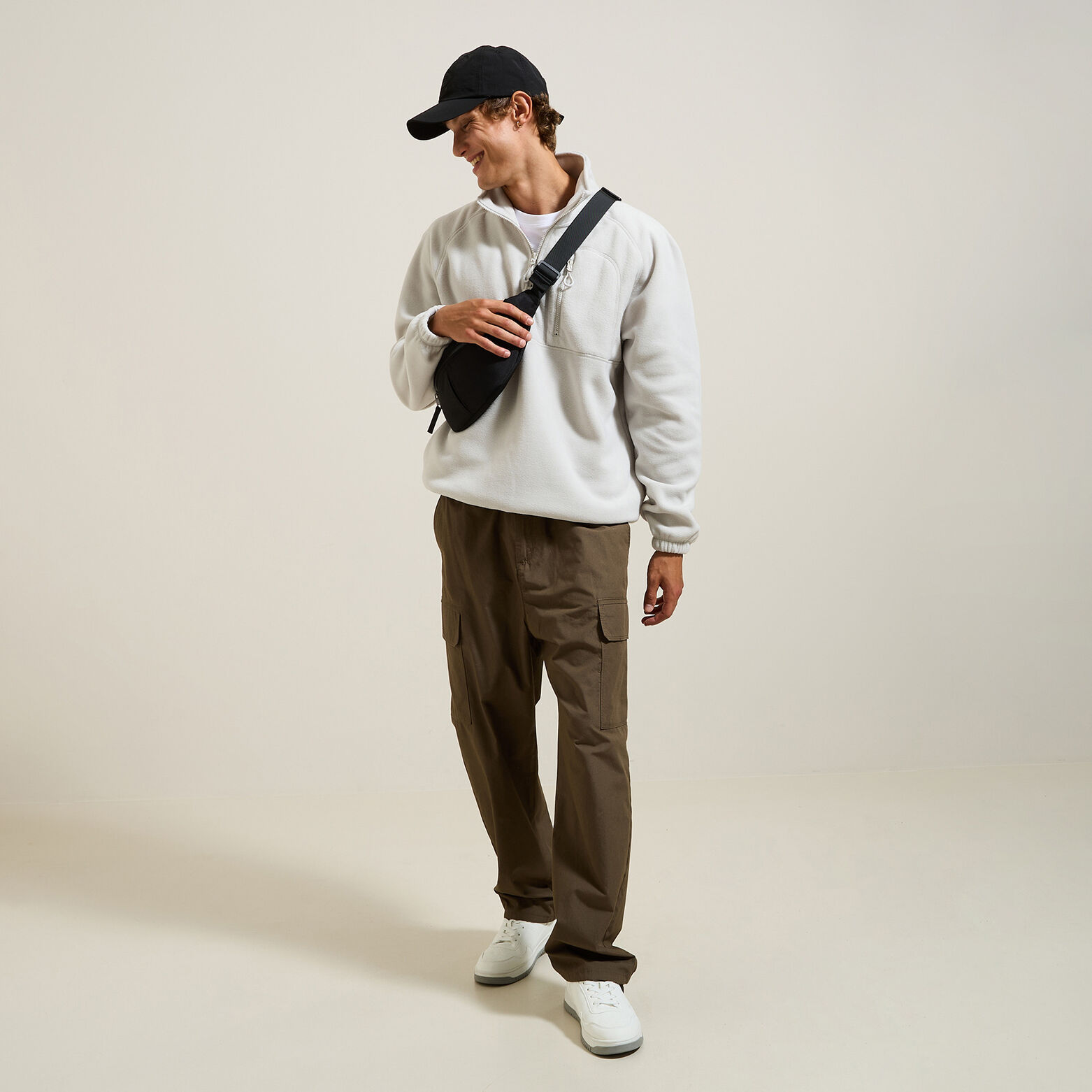 Sweat col montant zippé polaire