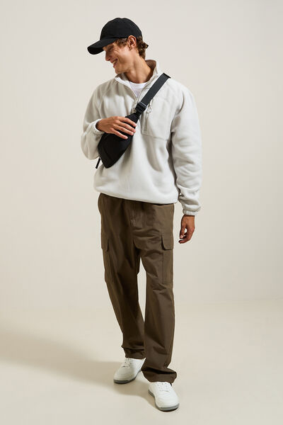 Sweat col montant zippé polaire