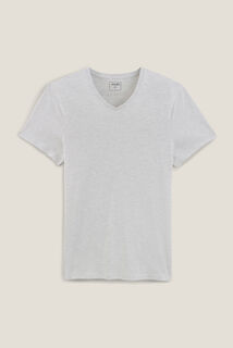 Tee shirt col V en coton