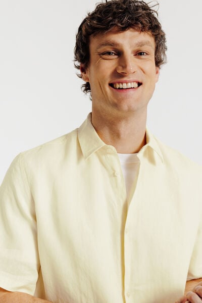 Chemisette en coton lin unie