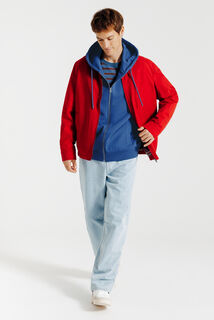 Sweater met kap en rits