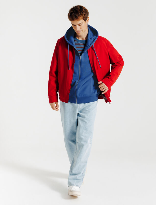 Sweater met kap en rits