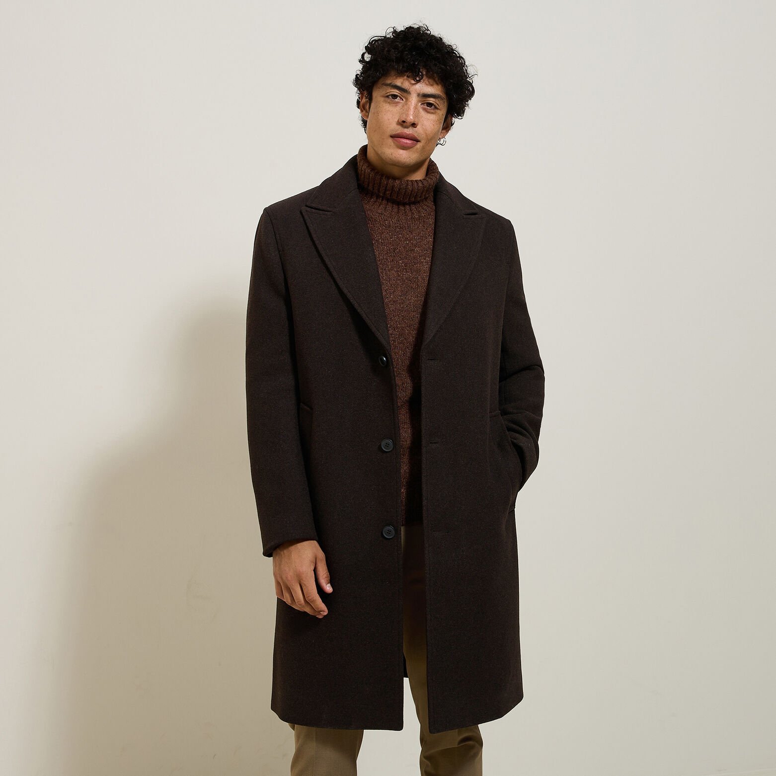 Manteau long hiver en lainage