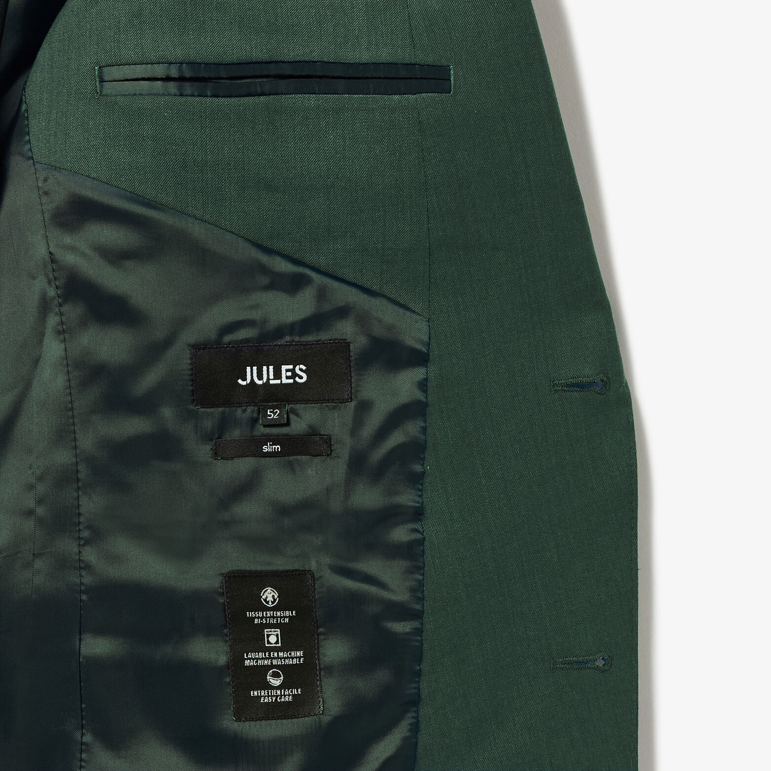 Veste de costume slim bi-stretch unie