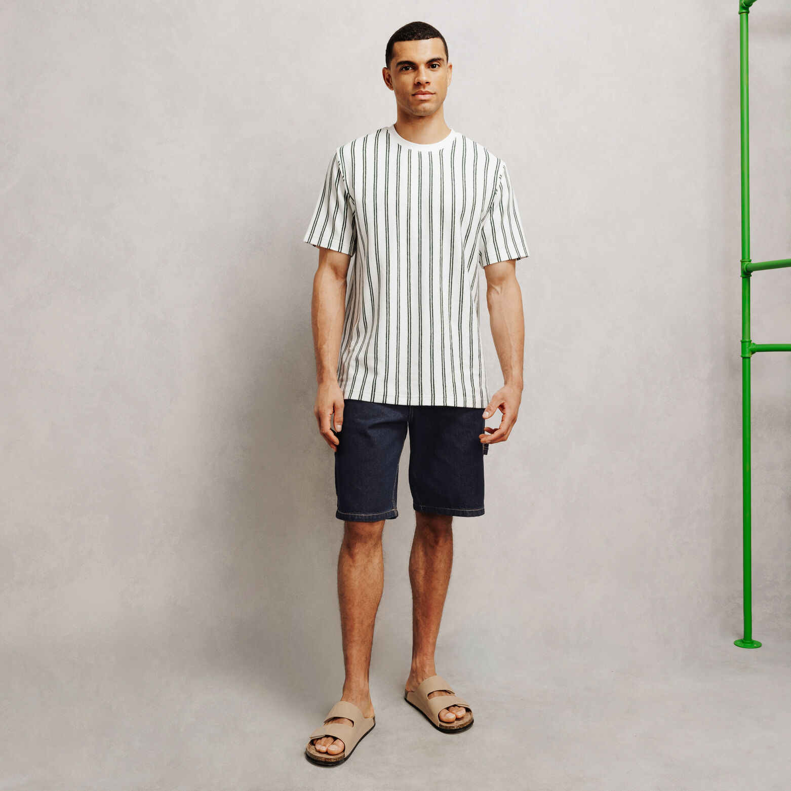 Short baggy en jean charpentier