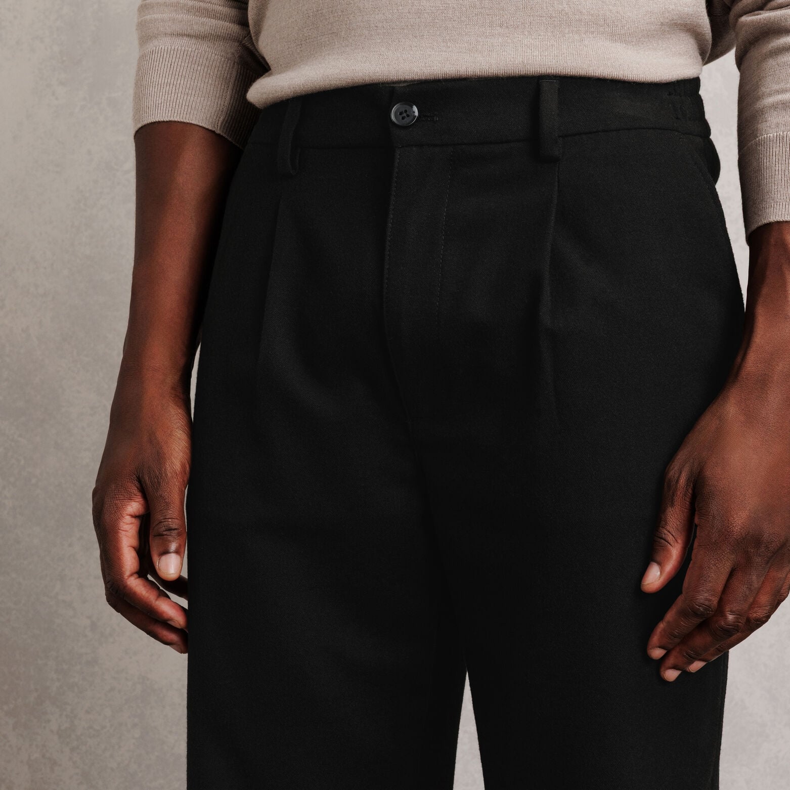 Pantalon straight taille &eacute;lastiqu&eacute;e