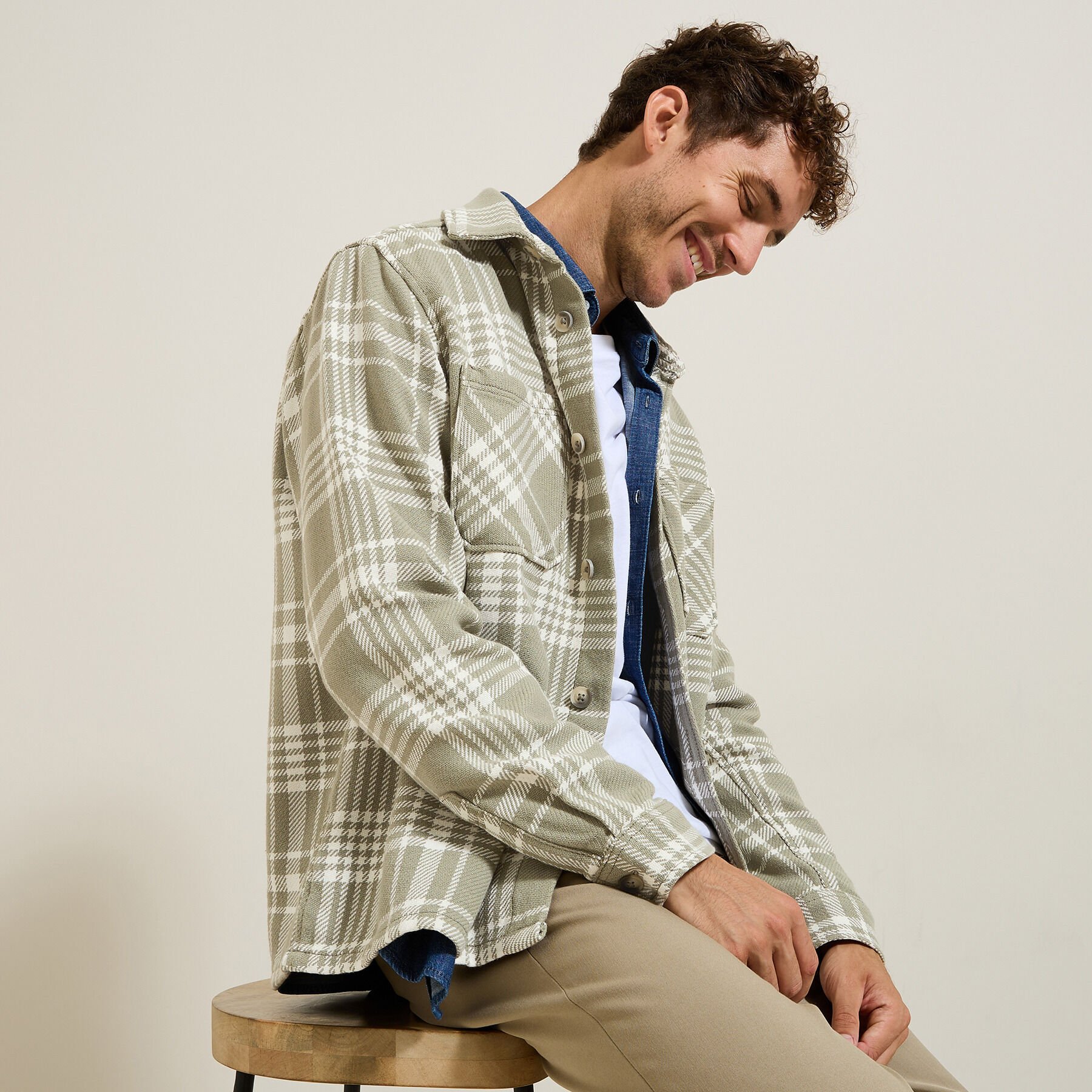 Chemise a carreaux verte homme outlet
