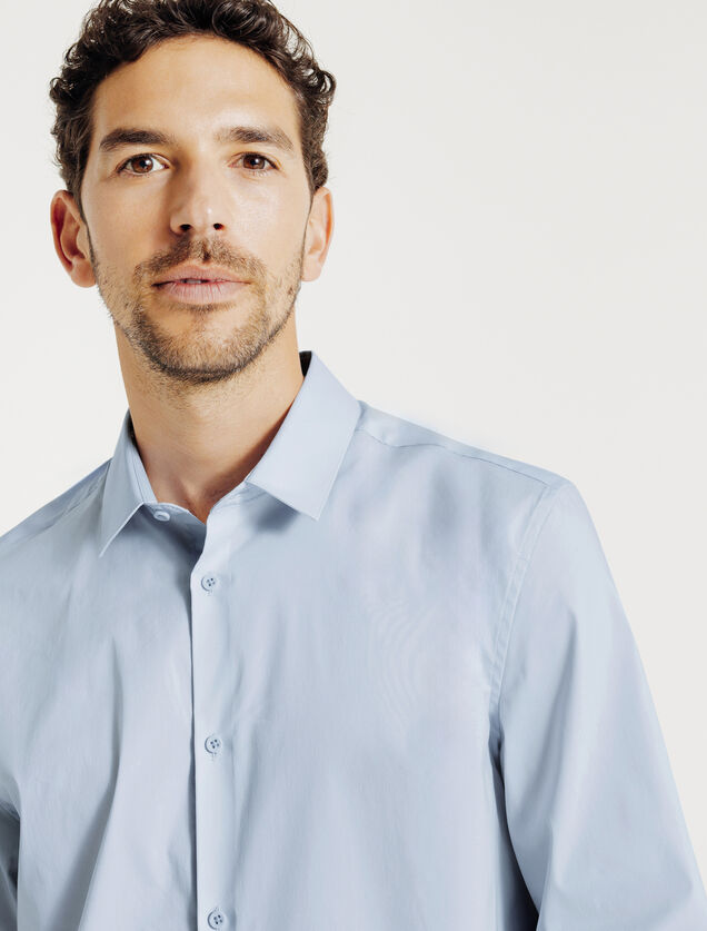 Chemise regular unie coton