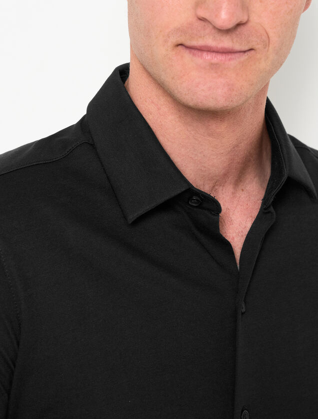 Chemise en maille coton slim