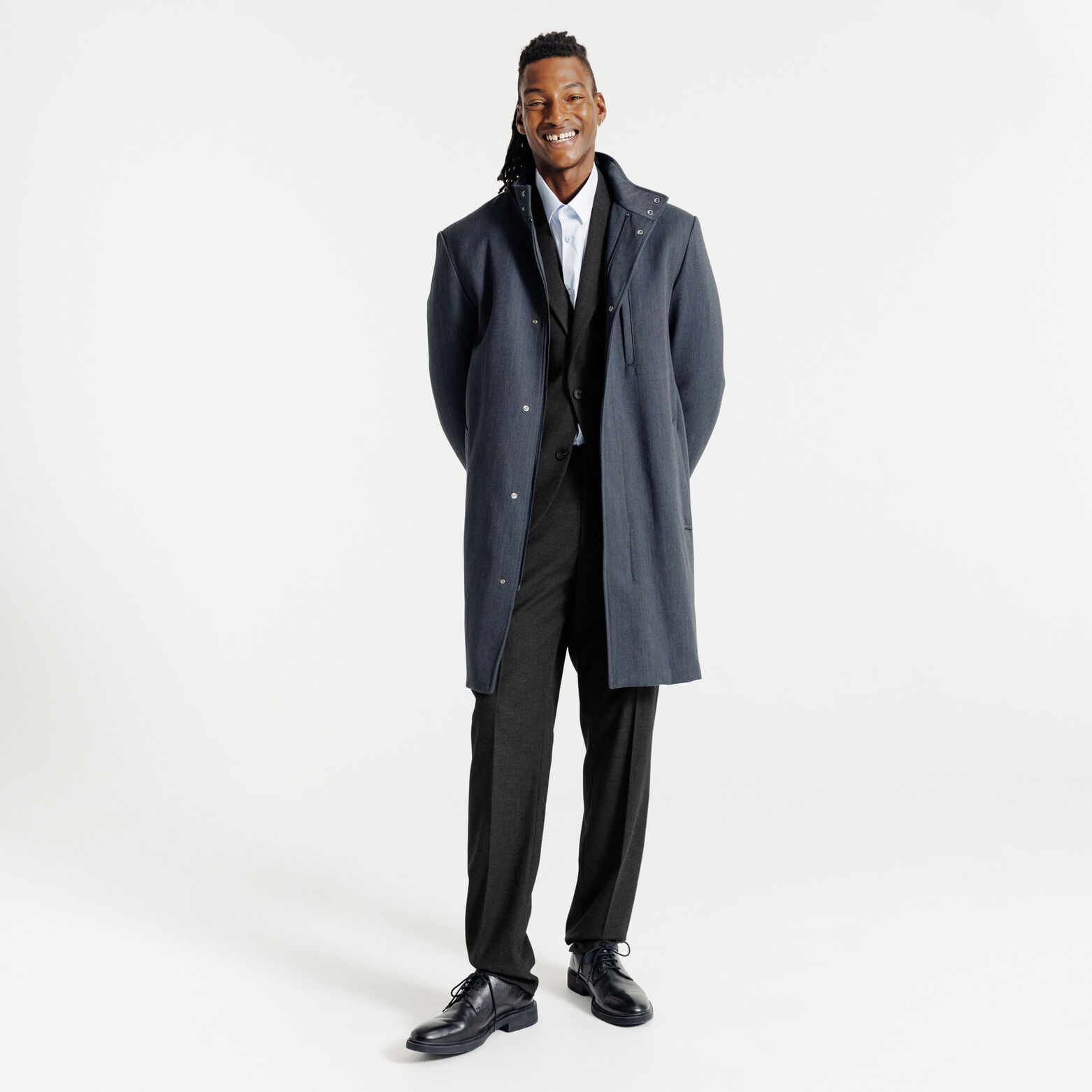 Comfort fit kostuumbroek in flanel