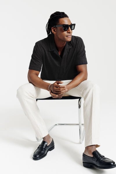 Chemisette regular en coton broderie anglaise